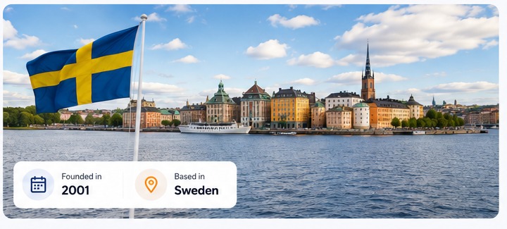 Sweden waterfront representing QiikTV's roots